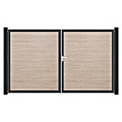 GroJa BasicLine Gartentor Schmal (300 x 180 cm, Shefflied Oak (DB703), Kunststoff, DIN Anschlag: Rechts) | BAUHAUS