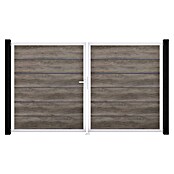 GroJa BasicLine Gartentor Premium (300 x 180 cm, Monument Oak (EV1), Kunststoff, DIN Anschlag: Links) | BAUHAUS