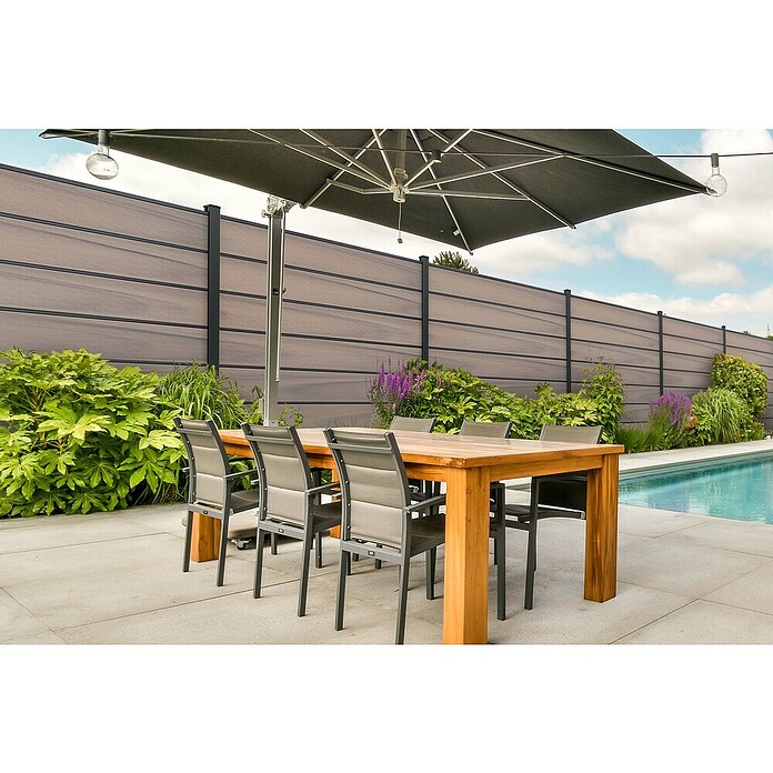 GroJa Solid Steckzaun Grande Premium (180 x 180 cm, Beige) | BAUHAUS