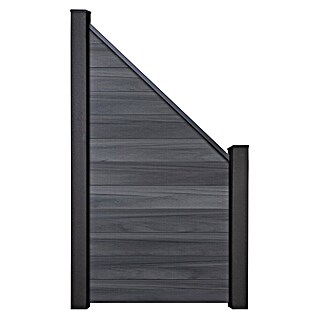 GroJa Solid Sichtschutz-Abschlusselement (180 x 180 cm, Steingrau)
