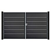 GroJa BasicLine Gartentor Premium (300 x 180 cm, Anthrazit (DB703), Kunststoff, DIN Anschlag: Rechts) | BAUHAUS