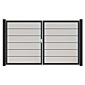 GroJa BasicLine Gartentor Premium (300 x 180 cm, Weiß (DB703), Kunststoff, DIN Anschlag: Links) | BAUHAUS