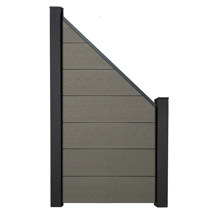 GroJa Solid Sichtschutz-Abschlusselement Grande (180 x 180 cm, Grau) | BAUHAUS