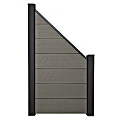 GroJa Solid Sichtschutz-Abschlusselement Grande (180 x 180 cm, Grau) | BAUHAUS