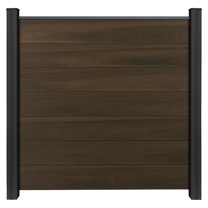 GroJa Solid Steckzaun Grande (180 x 180 cm, Walnuss) | BAUHAUS