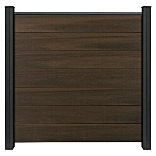 GroJa Solid Steckzaun Grande (180 x 180 cm, Walnuss)