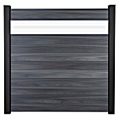 GroJa Solid Steckzaun (180 x 180 cm, Steingrau, Mit Glaseinsatz) | BAUHAUS
