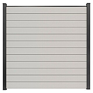 GroJa BasicLine Steckzaun Schmal (180 x 180 cm, Weiß)