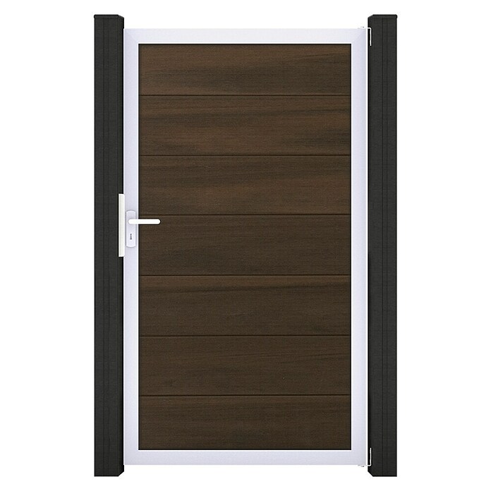 GroJa Solid Gartentor Grande (100 x 180 cm, Walnuss (EV1)) | BAUHAUS