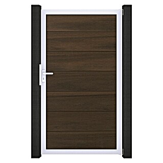 GroJa Solid Gartentor Grande (100 x 180 cm, Walnuss (EV1))
