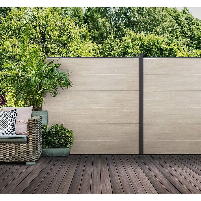 GroJa BasicLine Steckzaun (180 x 30 cm, Sheffield Oak) | BAUHAUS