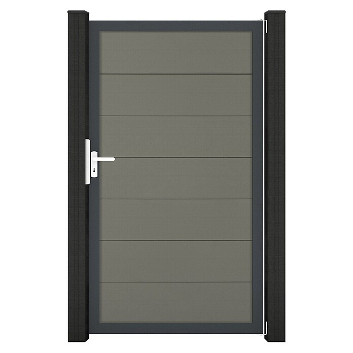 GroJa Solid Gartentor Grande (100 x 180 cm, Grau (DB703)) | BAUHAUS