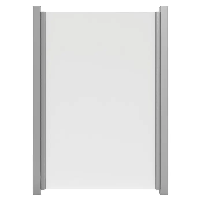 GroJa Ambiente Sichtschutzelement - B x H: 120 x 180 cm - Rechteckige weiße Trennwand mit grauem Metallrahmen.