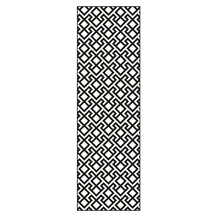 GroJa mix-it Einsatz - L x B x H: 2 x 60 x 180 cm, Aluminium, Abstract - Schwarzes geometrisches Verbundmuster für einen dekorativen Sichtschutz.