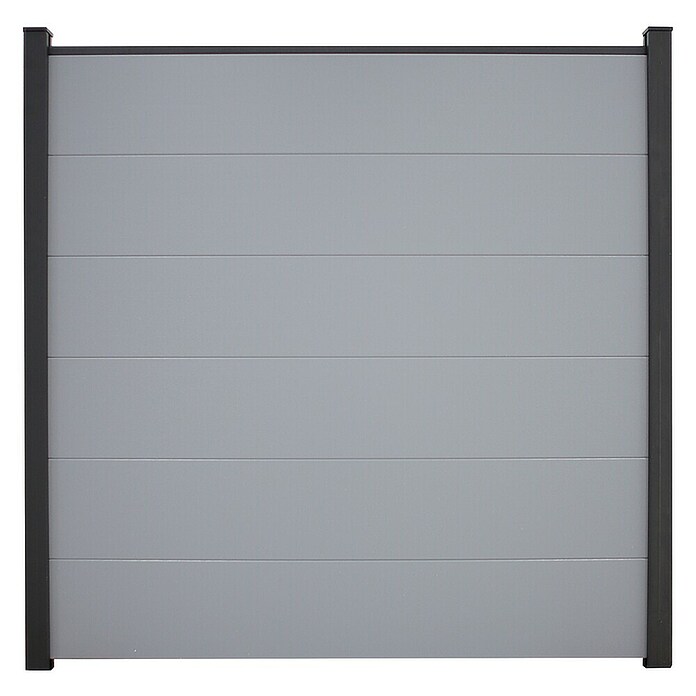 GroJa BasicLine Steckzaun (180 x 30 cm, Silbergrau) | BAUHAUS