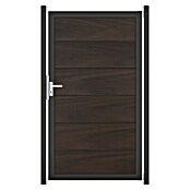 GroJa Viento Gartentor (100 x 180 cm, Walnuss (DB703), Aluminium) | BAUHAUS