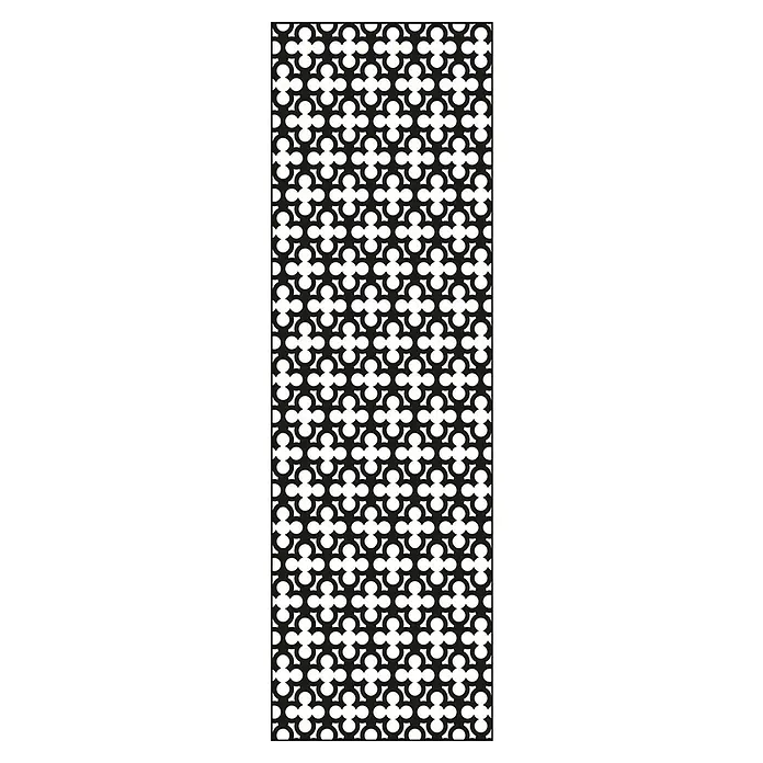 GroJa mix-it Einsatz - L x B x H: 2 x 60 x 180 cm, Aluminium, Oriental - Schwarze Dekorplatte mit einem komplizierten, geometrischen Vierpass-Muster als Ausschnitt.