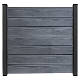 GroJa Solid Steckzaun Grande Premium (180 x 180 cm, Steingrau)