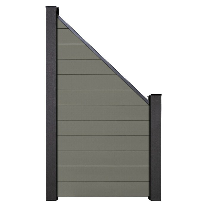 GroJa Solid Sichtschutz-Abschlusselement (180 x 180 cm, Grau) | BAUHAUS