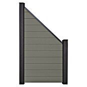 GroJa Solid Sichtschutz-Abschlusselement (180 x 180 cm, Grau) | BAUHAUS