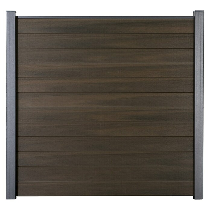 GroJa Solid Steckzaun (180 x 180 cm, Walnuss) | BAUHAUS