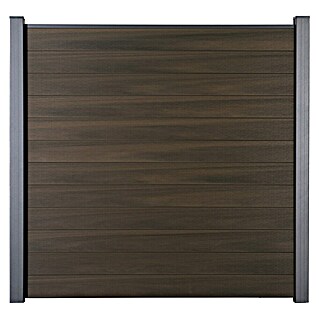 GroJa Solid Steckzaun (180 x 180 cm, Walnuss)