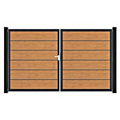 GroJa BasicLine Gartentor Premium (300 x 180 cm, Asteiche Natur (DB703), Kunststoff, DIN Anschlag: Links) | BAUHAUS