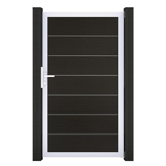 GroJa Solid Gartentor Grande Premium (100 x 180 cm, Schwarz/Silber) | BAUHAUS