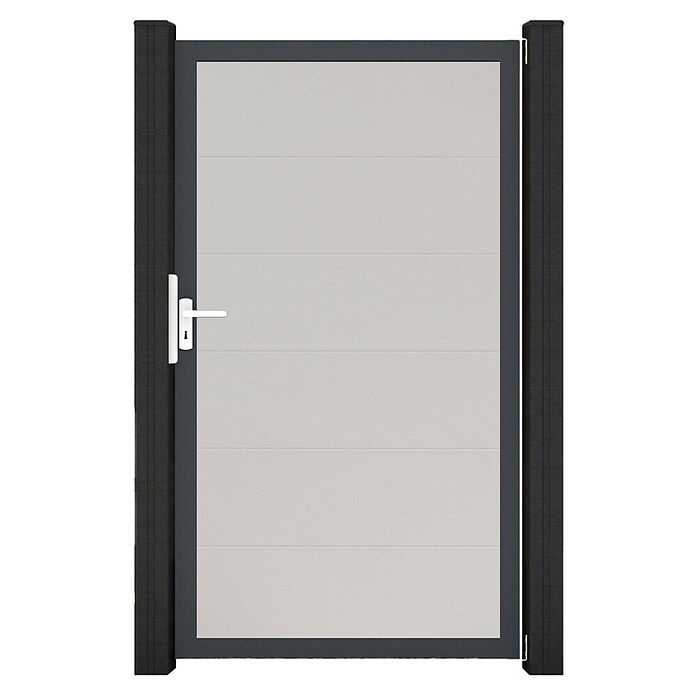 GroJa BasicLine Gartentor (100 x 180 cm, Weiß (DB703), Kunststoff) | BAUHAUS