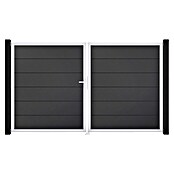 GroJa BasicLine Gartentor (300 x 180 cm, Anthrazit (EV1), Kunststoff, DIN Anschlag: Links) | BAUHAUS