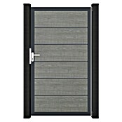 GroJa BasicLine Gartentor Premium (100 x 180 cm, Grey Ash Cut (DB703), Kunststoff) | BAUHAUS