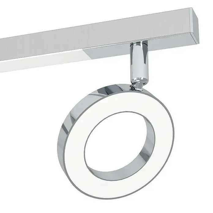 Eglo LED-Deckenstrahler Cardillio 1 - 16,5 W, Chrom, Warmweiß - Elegante LED-Deckenleuchte mit ringförmigem Design. Die Lampe besticht durch ihr modernes Aussehen und die helle, energiesparende Beleuchtung.