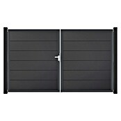 GroJa BasicLine Gartentor (300 x 180 cm, Anthrazit (DB703), Kunststoff, DIN Anschlag: Links) | BAUHAUS
