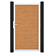 GroJa BasicLine Gartentor Schmal (100 x 180 cm, Asteiche Natur (EV1), Kunststoff) | BAUHAUS