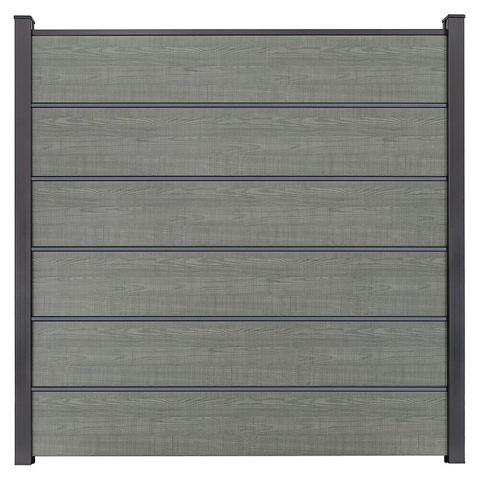 GroJa BasicLine Steckzaun Premium (180 x 180 cm, Grey Ash Cut) | BAUHAUS
