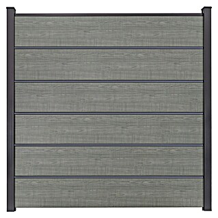 GroJa BasicLine Steckzaun Premium (180 x 180 cm, Grey Ash Cut)