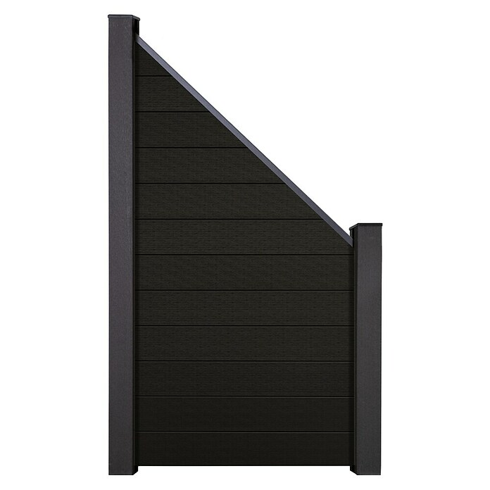 GroJa Solid Sichtschutz-Abschlusselement (180 x 180 cm, Schwarz) | BAUHAUS