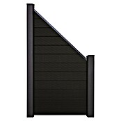 GroJa Solid Sichtschutz-Abschlusselement (180 x 180 cm, Schwarz) | BAUHAUS