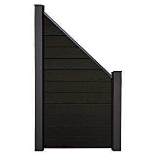 GroJa Solid Sichtschutz-Abschlusselement (180 x 180 cm, Schwarz)