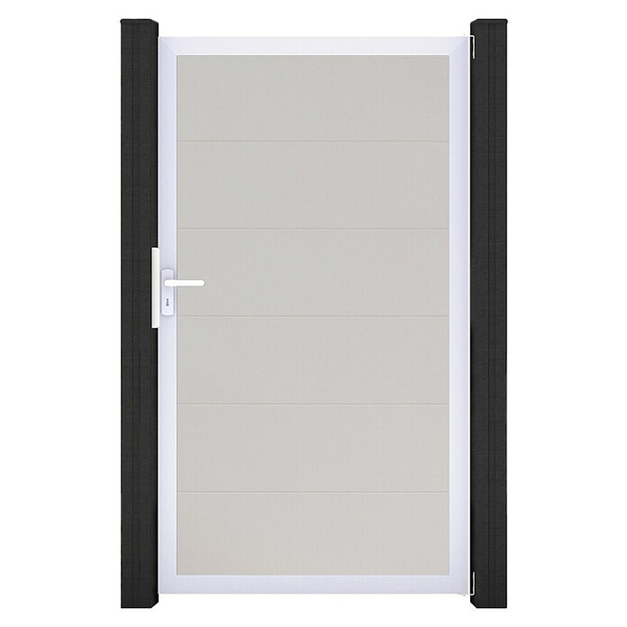 GroJa BasicLine Gartentor (100 x 180 cm, Weiß (EV1), Kunststoff) | BAUHAUS