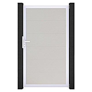GroJa BasicLine Gartentor (100 x 180 cm, Weiß (EV1), Kunststoff)