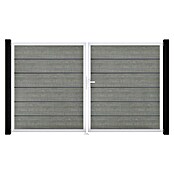 GroJa BasicLine Gartentor Premium (300 x 180 cm, Gray Ash Cut (EV1), Kunststoff, DIN Anschlag: Rechts) | BAUHAUS