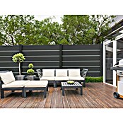 GroJa Solid Steckzaun Grande Premium (180 x 180 cm, Anthrazitgrau) | BAUHAUS