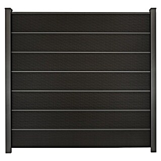 GroJa Solid Steckzaun Grande Premium (180 x 180 cm, Schwarz)