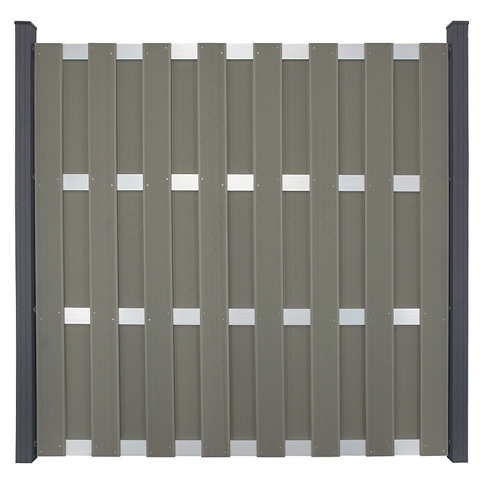 GroJa Steckzaun (180 x 180 cm, Hellgrau (Querr. Alu)) | BAUHAUS