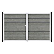 GroJa BasicLine Gartentor Premium (300 x 180 cm, Gray Ash Cut (EV1), Kunststoff, DIN Anschlag: Links) | BAUHAUS
