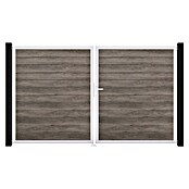 GroJa BasicLine Gartentor Schmal (300 x 180 cm, Monument Oak (EV1), Kunststoff, DIN Anschlag: Rechts) | BAUHAUS