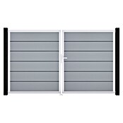 GroJa BasicLine Gartentor Premium (300 x 180 cm, Silbergrau (EV1), Kunststoff, DIN Anschlag: Rechts) | BAUHAUS