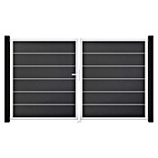 GroJa BasicLine Gartentor Premium (300 x 180 cm, Anthrazit (EV1), Kunststoff, DIN Anschlag: Links) | BAUHAUS