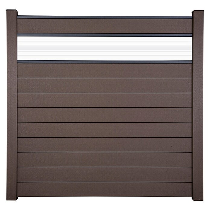 GroJa Solid Steckzaun (180 x 180 cm, Terra, Mit Glaseinsatz) | BAUHAUS